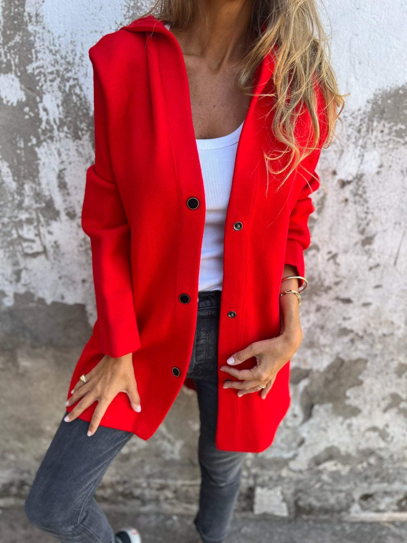Adriana | Cardigan with Buttons and Hood
