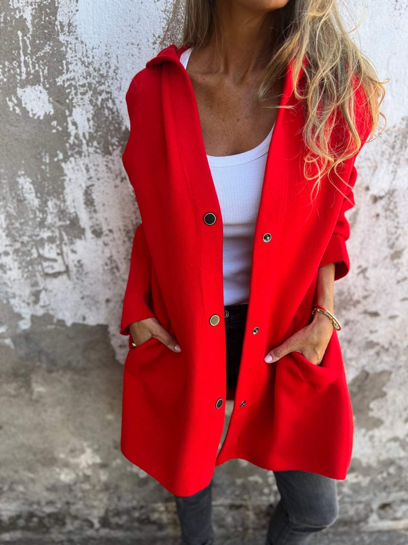 Adriana | Cardigan with Buttons and Hood